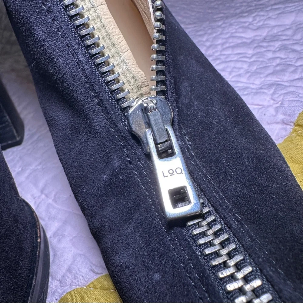 LOQ Andorra Lo Zipper Booties‎ Black Suede 37